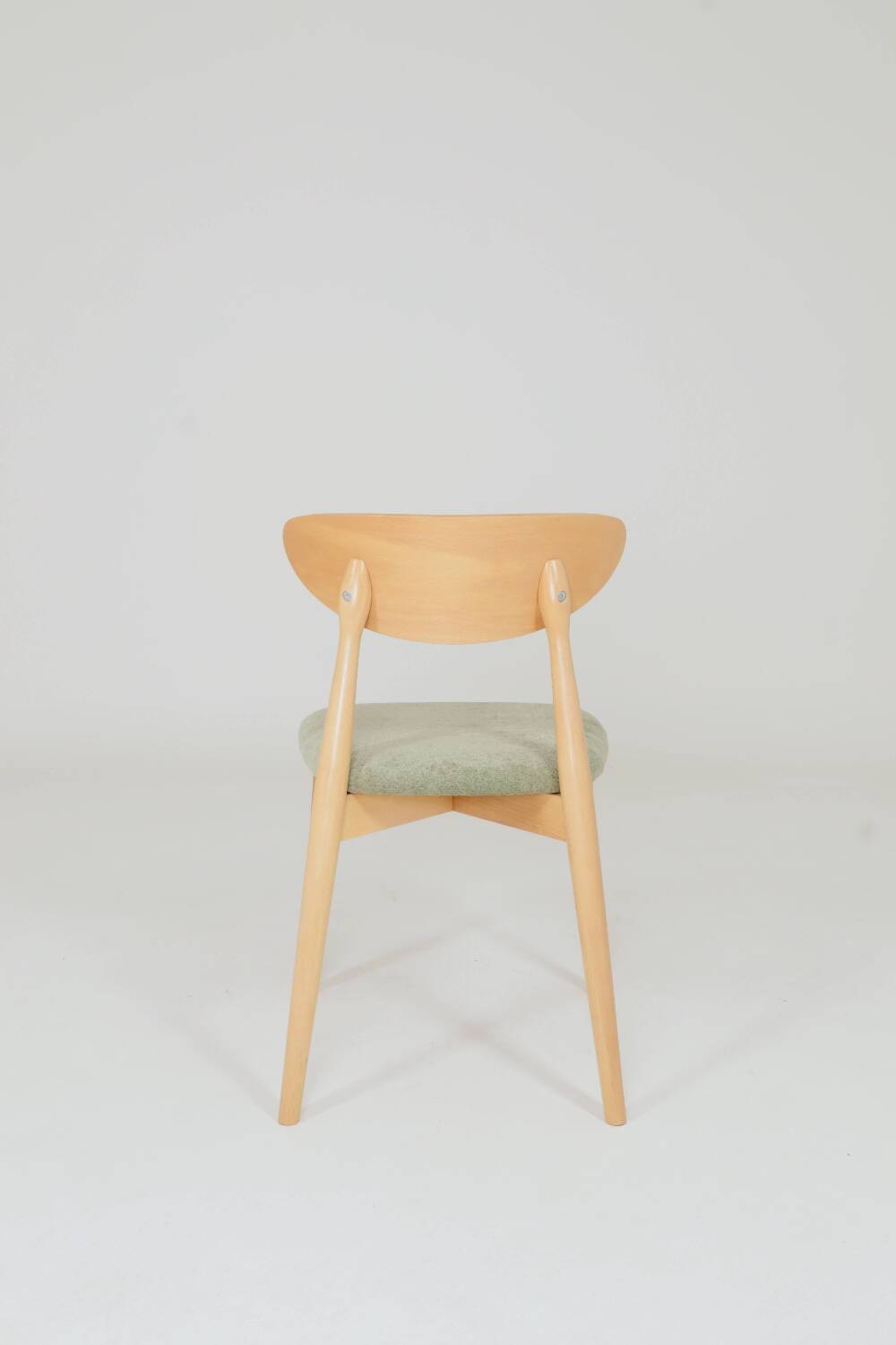 Dining room chairs set of 6 sage green Scandinavian design