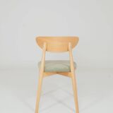 Dining room chairs set of 6 sage green Scandinavian design