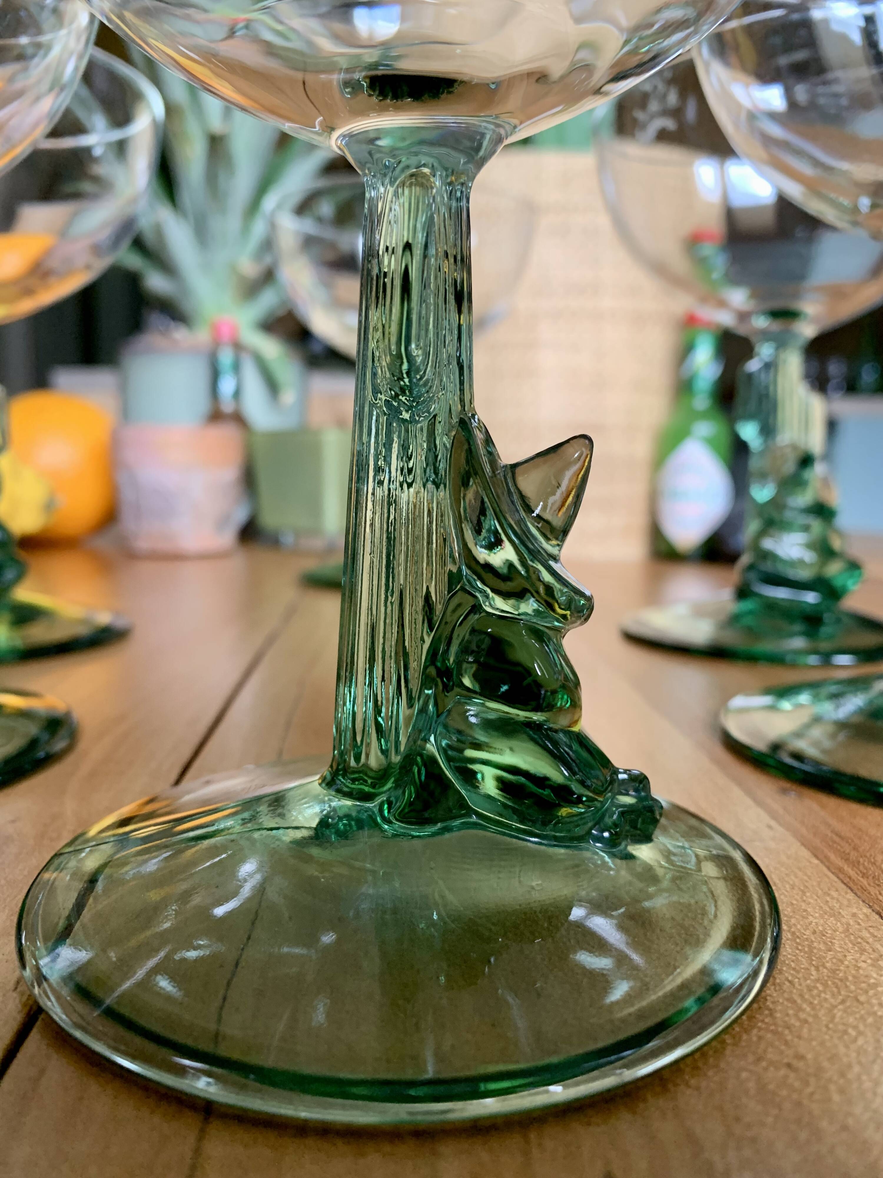 RARE LOT OF 6 LUMINARC “SIESTA” VINTAGE COCKTAIL GLASSES – CACTUS & MEXICAN