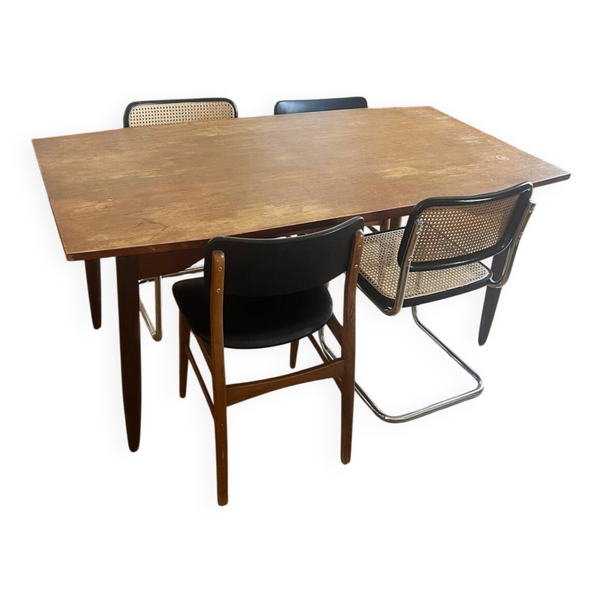 Scandinavian extendable wooden table