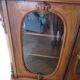 Curved showcase library carved wood 2 doors mahogany English style
