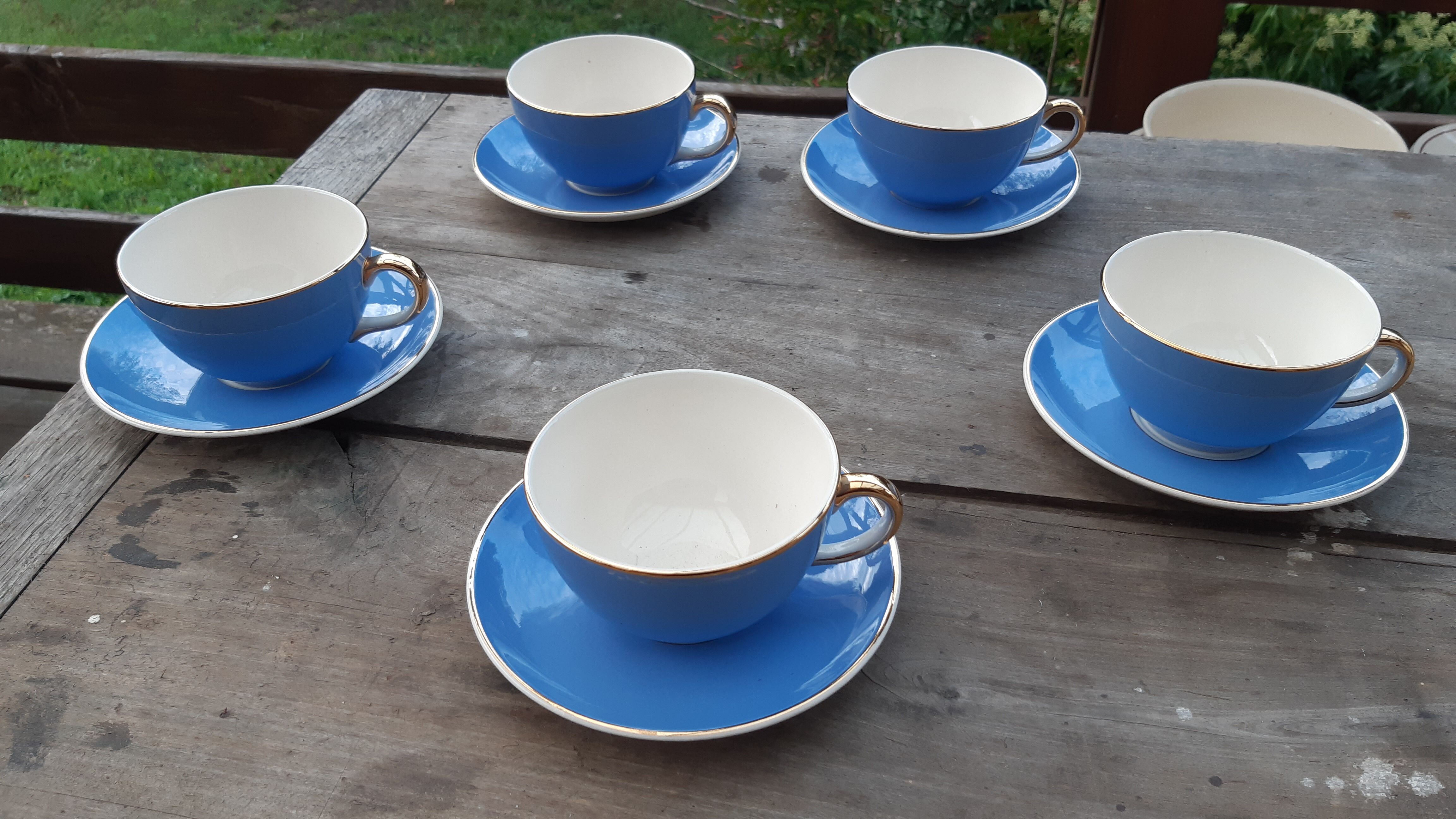 Set of 5 cups and coffee saucers, Villeroy Boch
