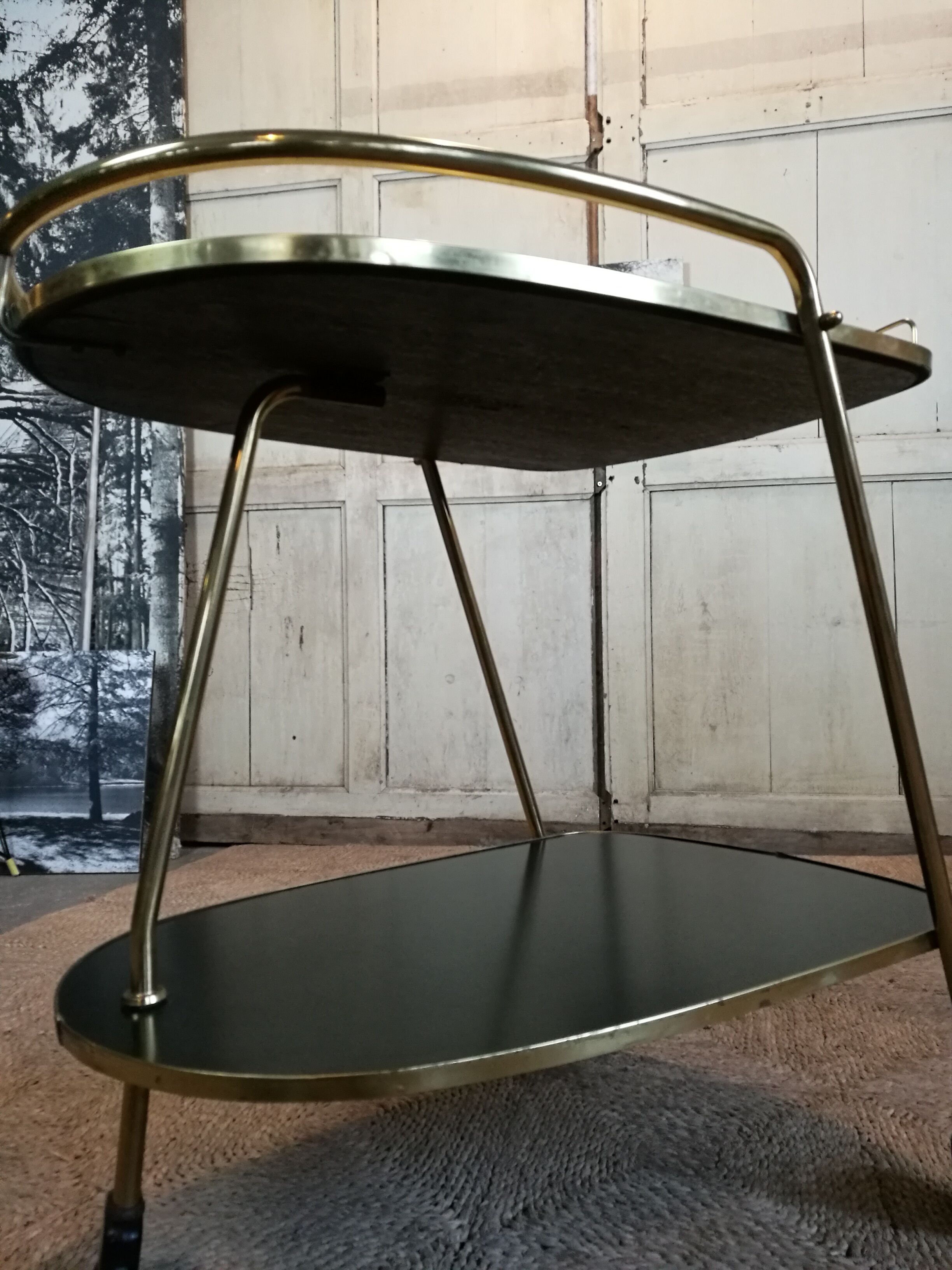 Brass and formica dessert