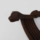 Vintage Savonarola chair with lion head, wood, Italy, 1950s