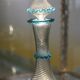 18th Century Italian Murano Clear Glass and Blue Trimmed Blown Glass Bottle