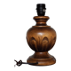 Carved turned wooden lamp base