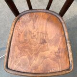 Art Deco curved wooden café chair, 1930s