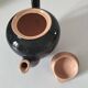 Vintage Biarritz Villeroy & Boch Mettlach teapot, black & salmon