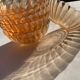8 orange iridescent glass cups