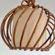 Suspension boule en rotin 1970