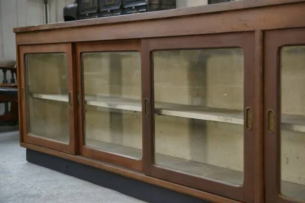 Large counter/trade sideboard with sliding glass doors