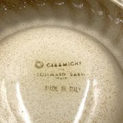 Tommaso Barbi, cream ceramic ashtray / vide poche, B Ceramiche, ca. 1970