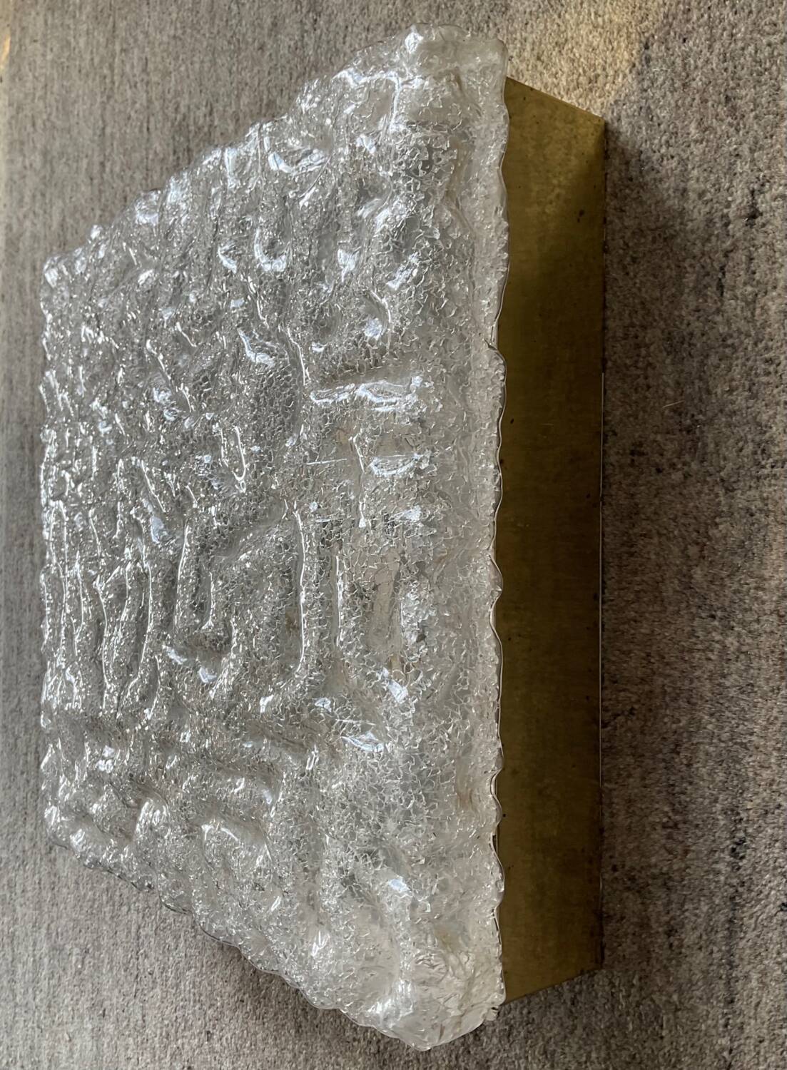 Vintage 70s square ceiling or wall light