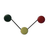 Vintage metal wall coat rack