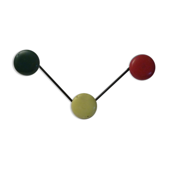 Vintage metal wall coat rack