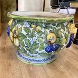 Paire de cache pots en faience