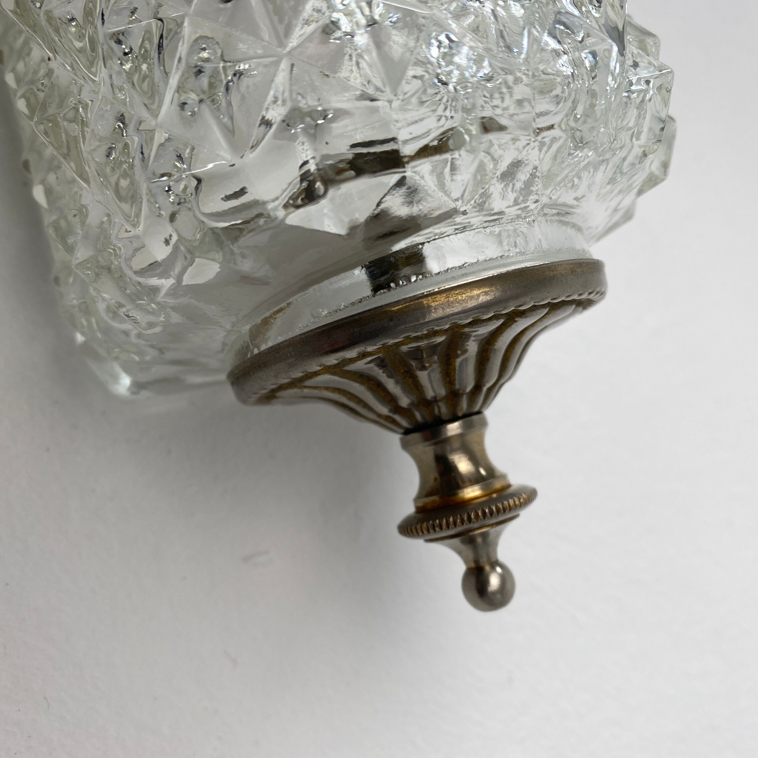 Old large glass wall lamp moulɠvintage 45 cm