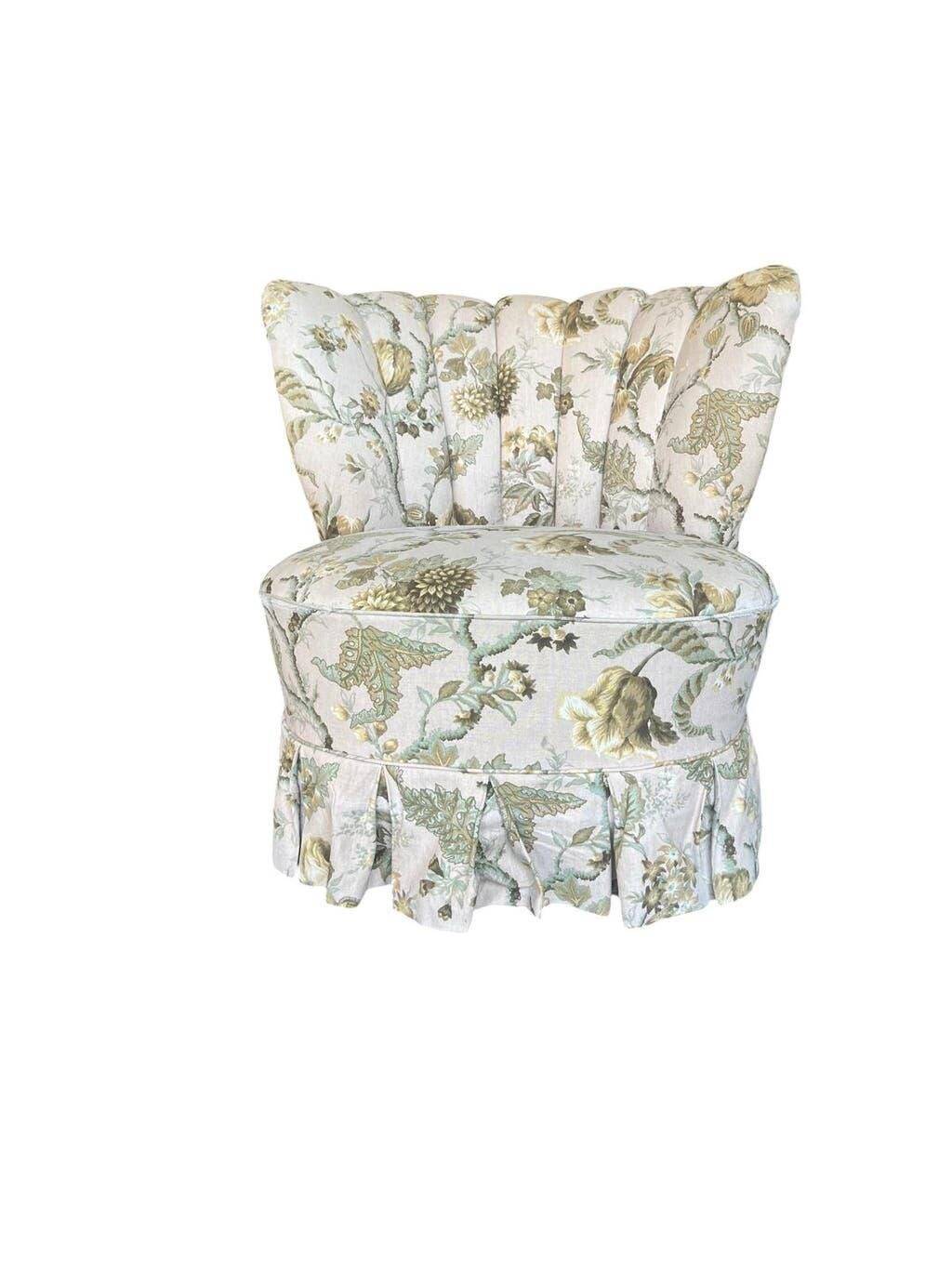 Vintage floral patterned cocktail chairs/armchairs