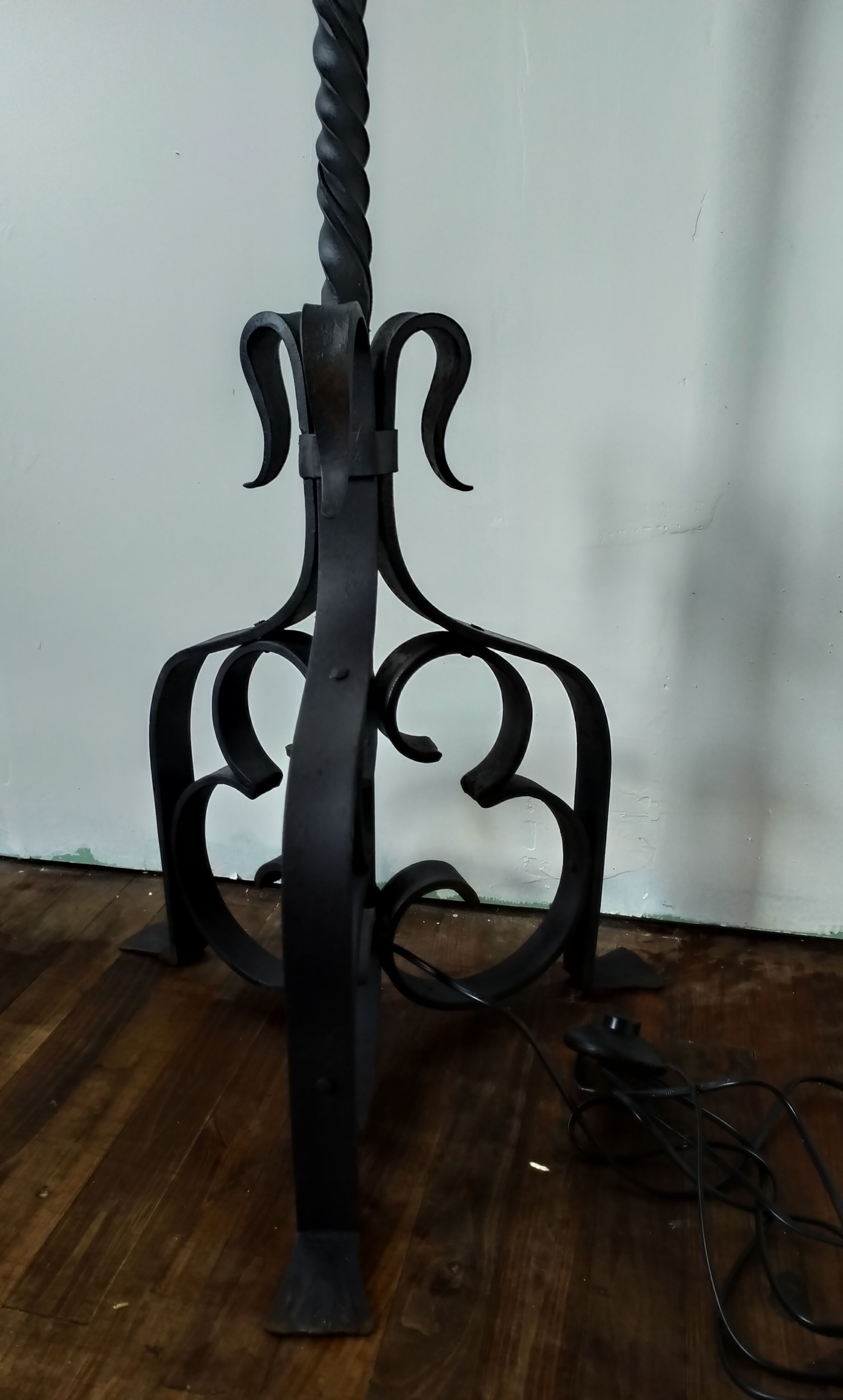 Chandelier 5 electrified high-time wrought iron lights