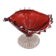 Coupe en verre soufflé rouge