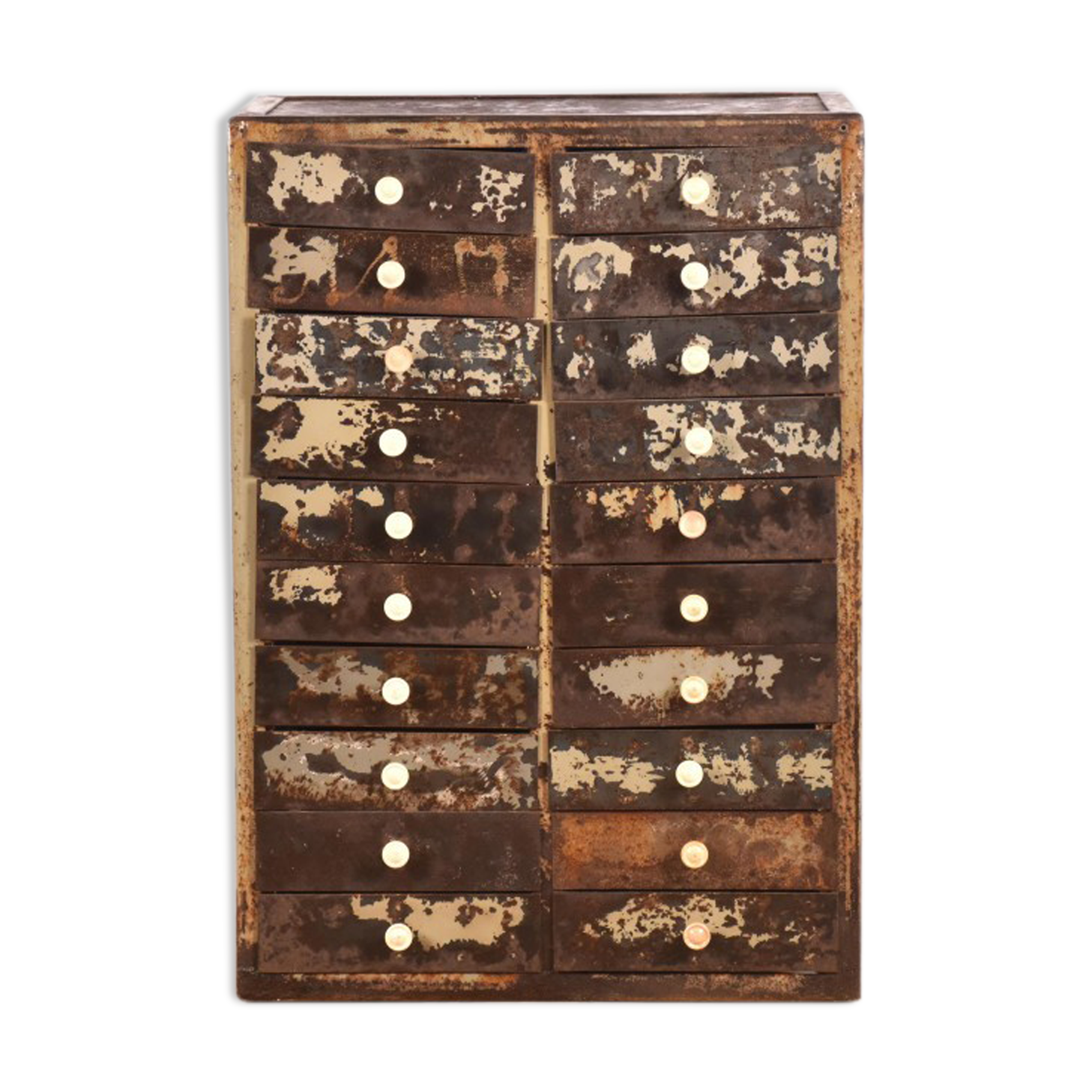 Commode industrielle marron