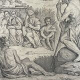 The preaching of Saint John the Baptist Rare three virgins and child golden number