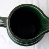 Green ceramic pitcher