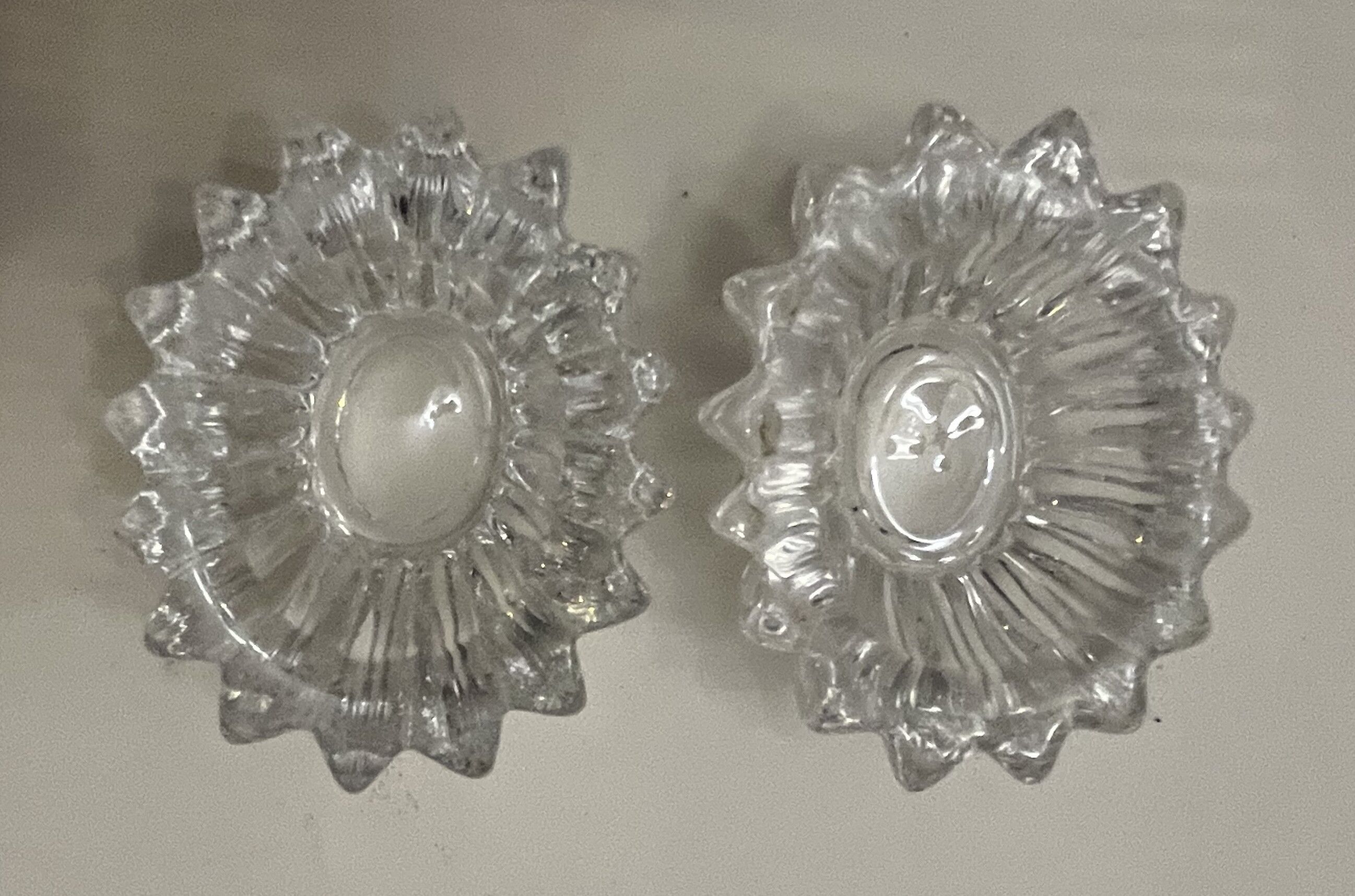 Pair of glass salters