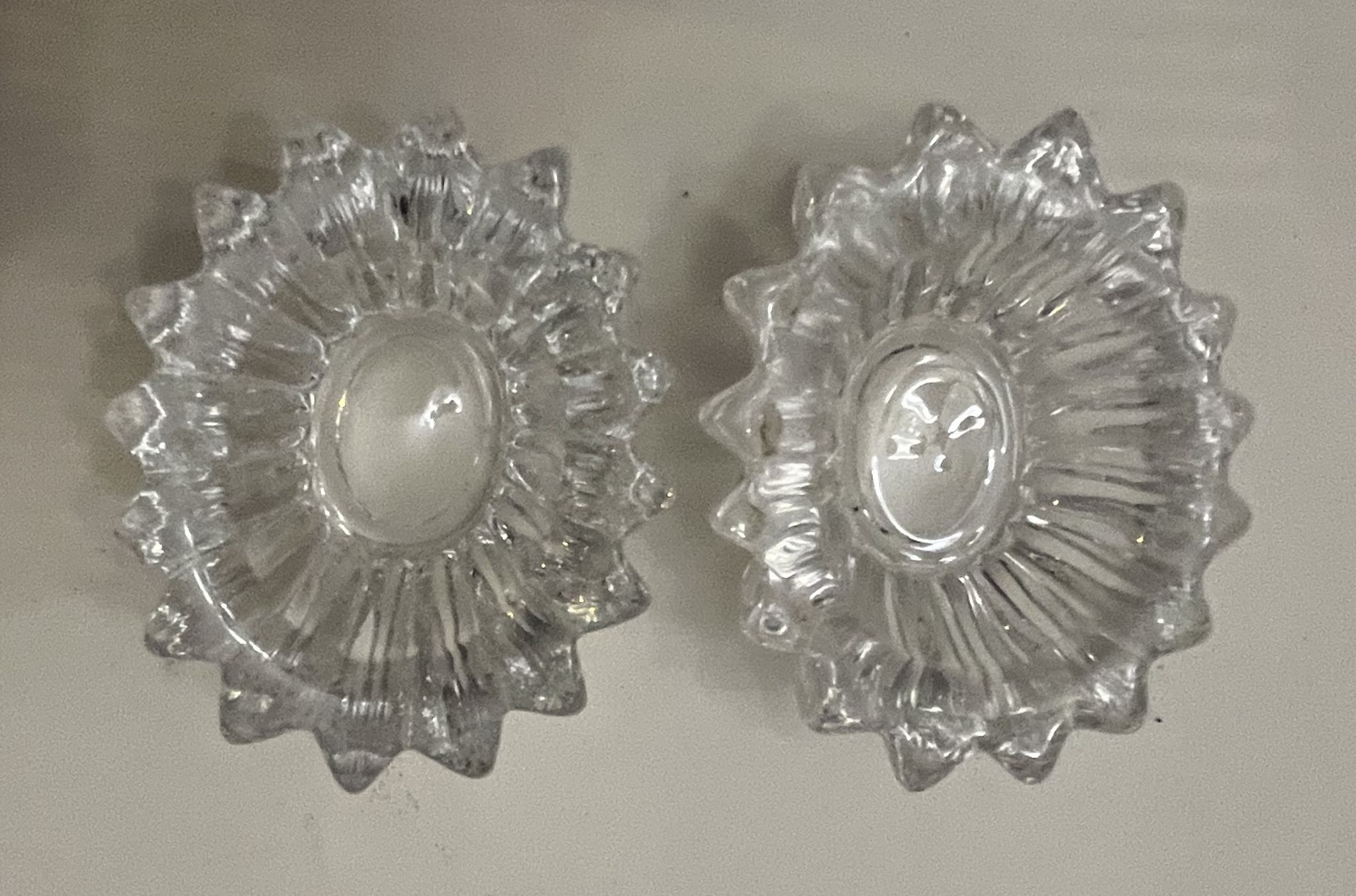 Pair of glass salters