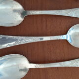 Set of silvered metal cutlery 1/1000th