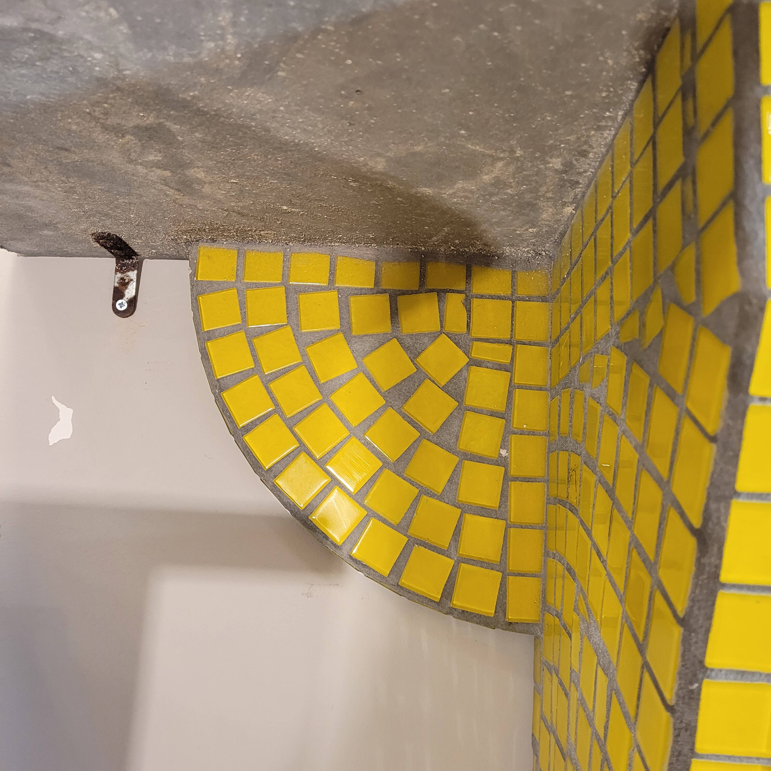 Pair of floating consoles, tesela mosaic, Art Decó, 50's – France