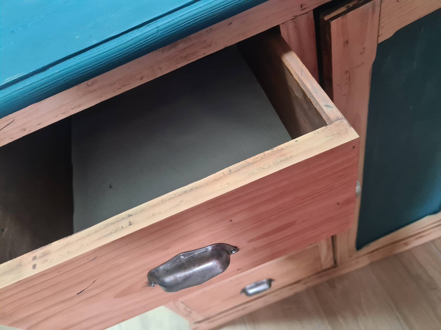 Small antique chest of drawers in fir
