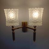 Pair of maison lunel paris france wall lights with 2 lights