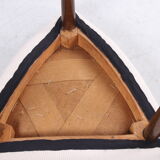 Scandinavian hocker reupholstered design 1960s