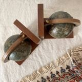 Book racks for antique books, world map, globe