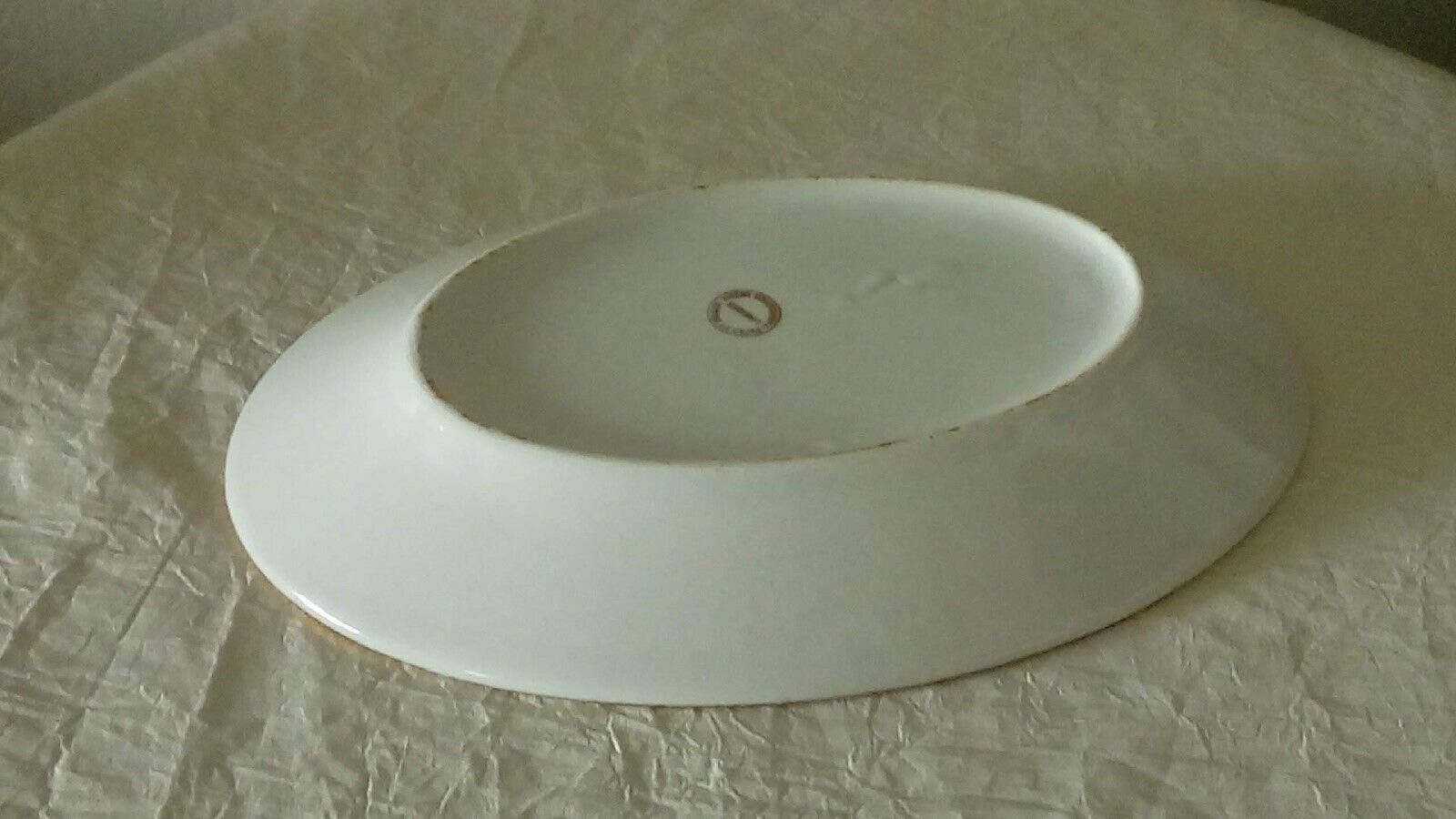 Oval dish in paste and limoges enamels decor vegetables four seasons