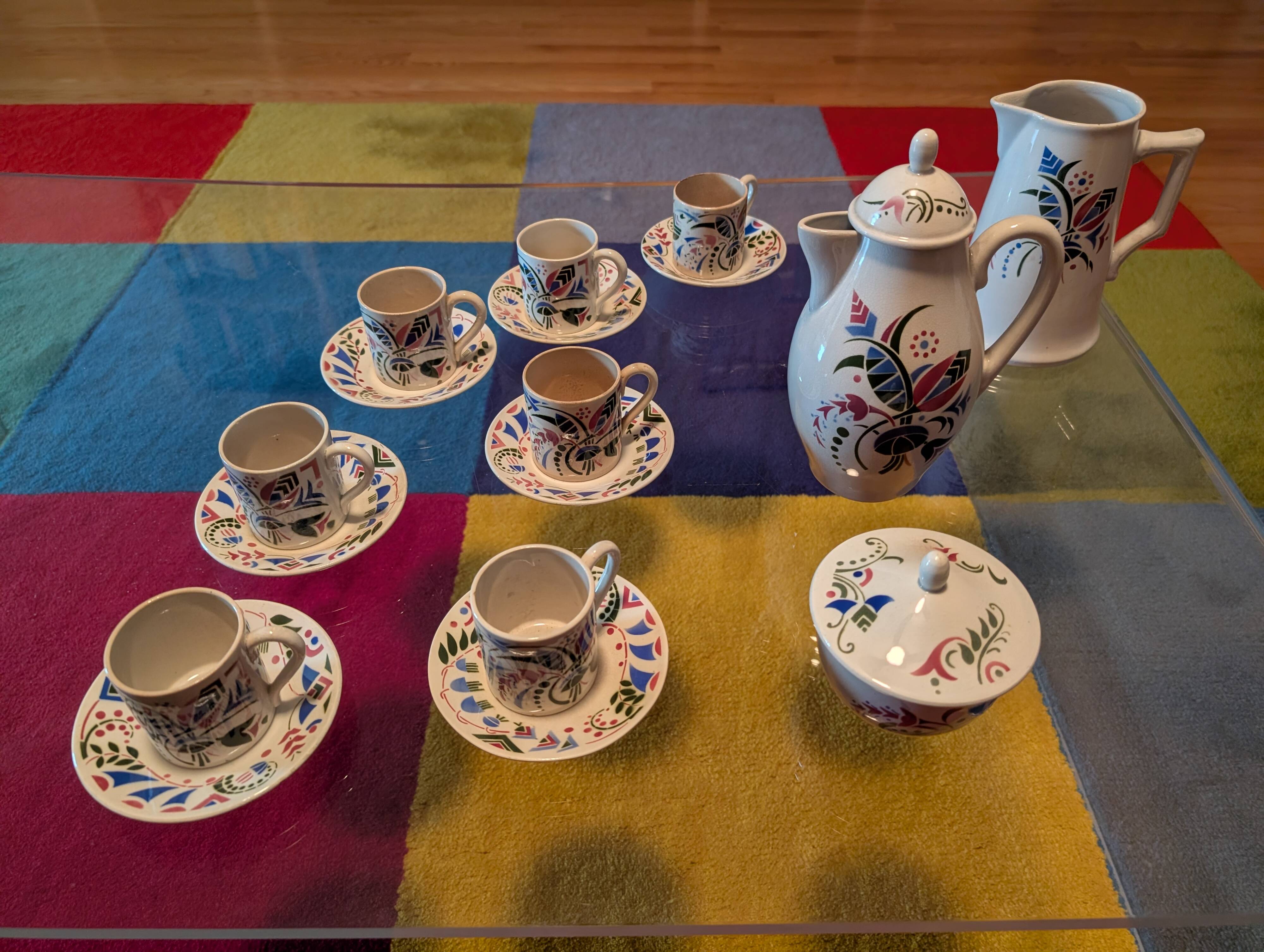 Art Deco coffee service Sonia Delaunay.