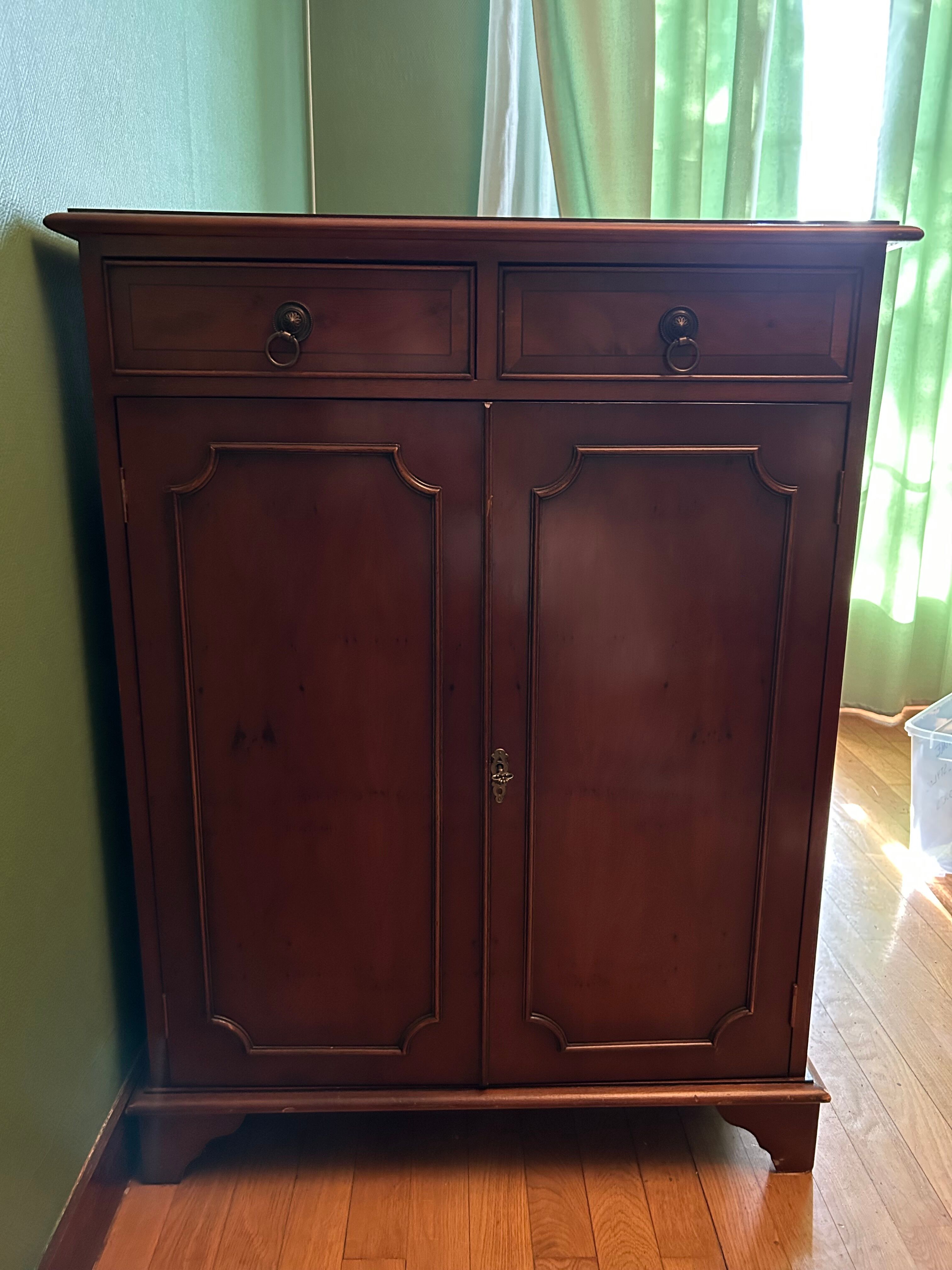 Mahogany storage cabinet classic English style