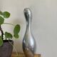 Vase vintage en métal argenté