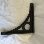 Oak shelf massif year 1940 with cast-iron brackets