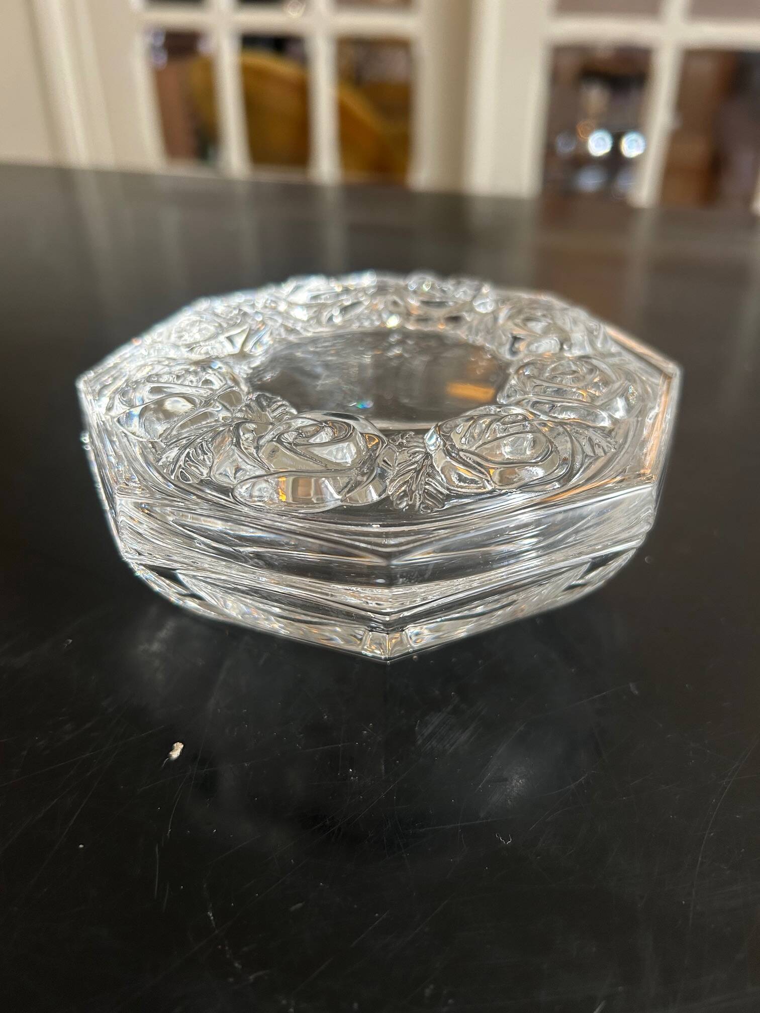 crystal box with rose decoration