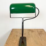 Vintage green enamel bank lamp from Astral, 1930s