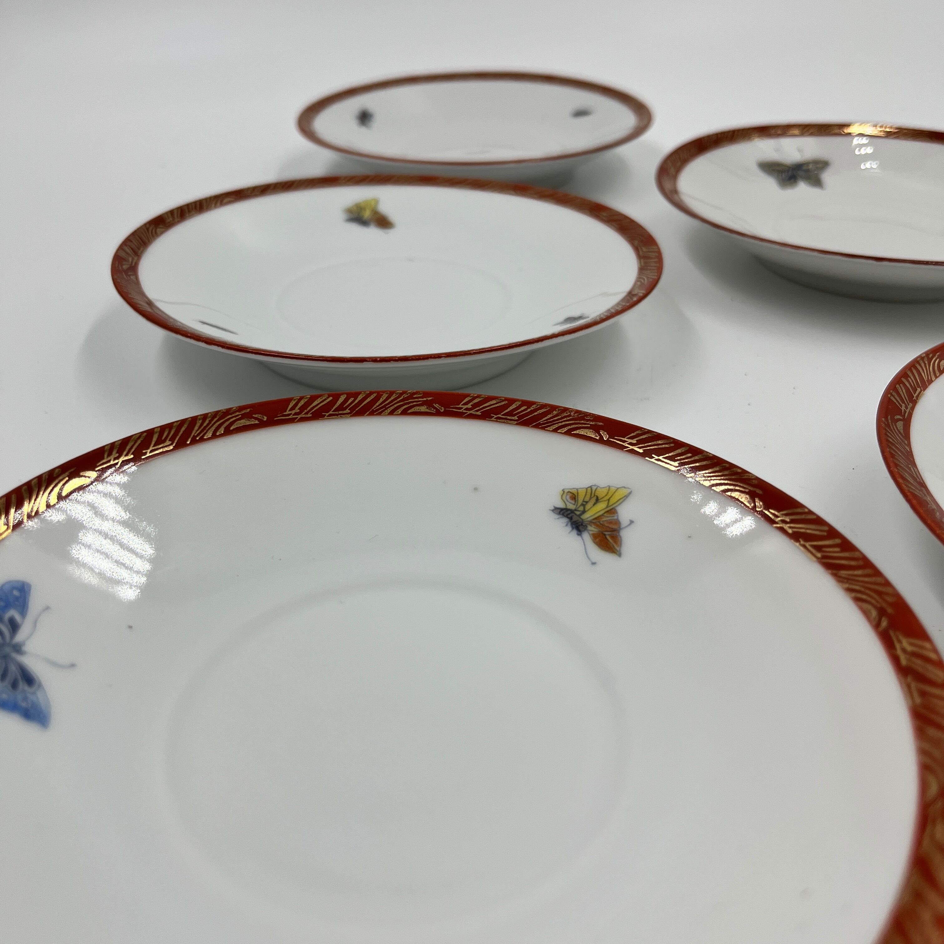 Set of 5 sub-cups Bavaria Japanese décor