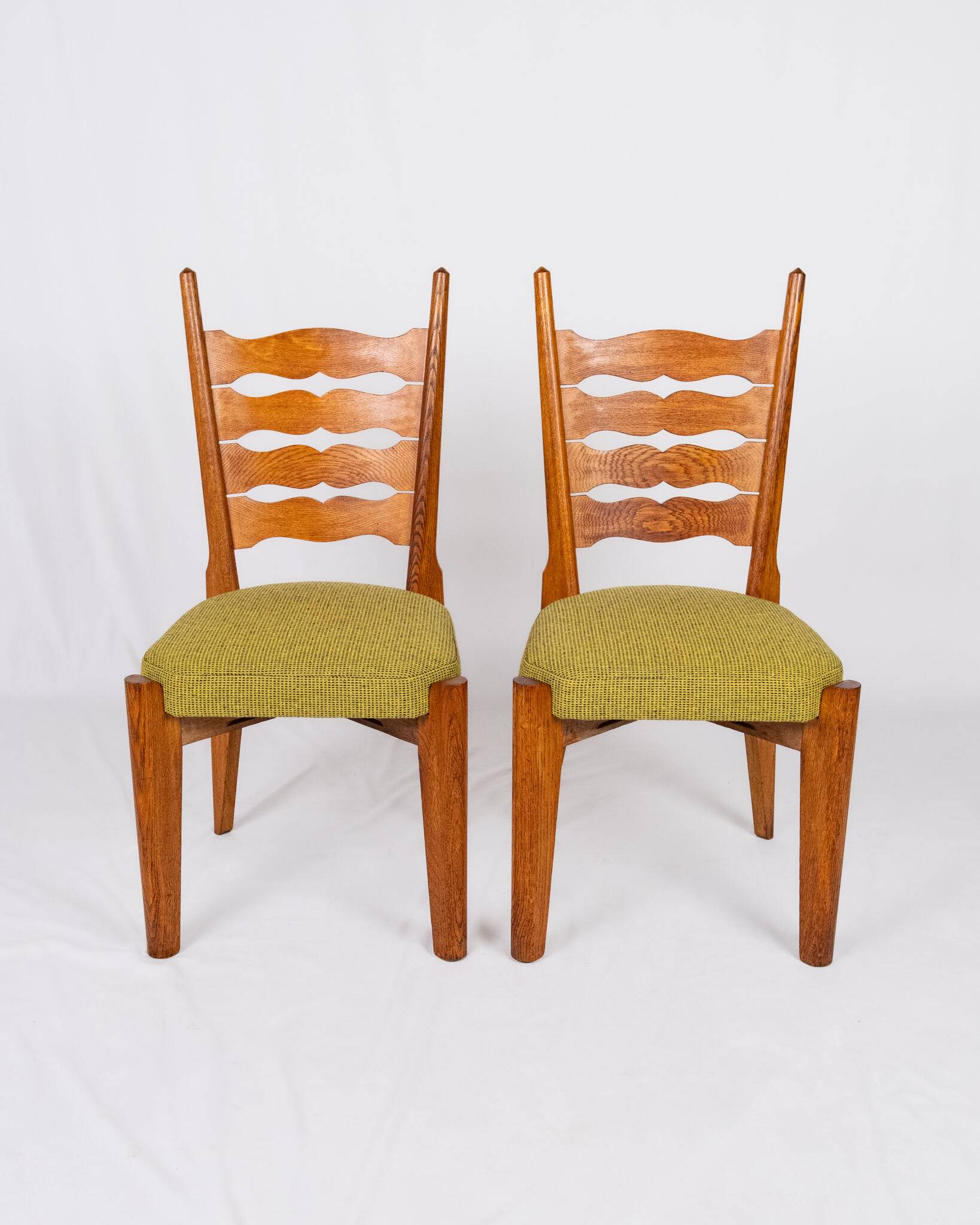 Set of 6 Guillerme and Chambron chairs for Your Home, France, 1950s