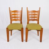 Set of 6 Guillerme and Chambron chairs for Your Home, France, 1950s