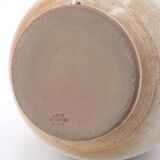 Beige marsh sandstone lamp with handles, brown lampshade