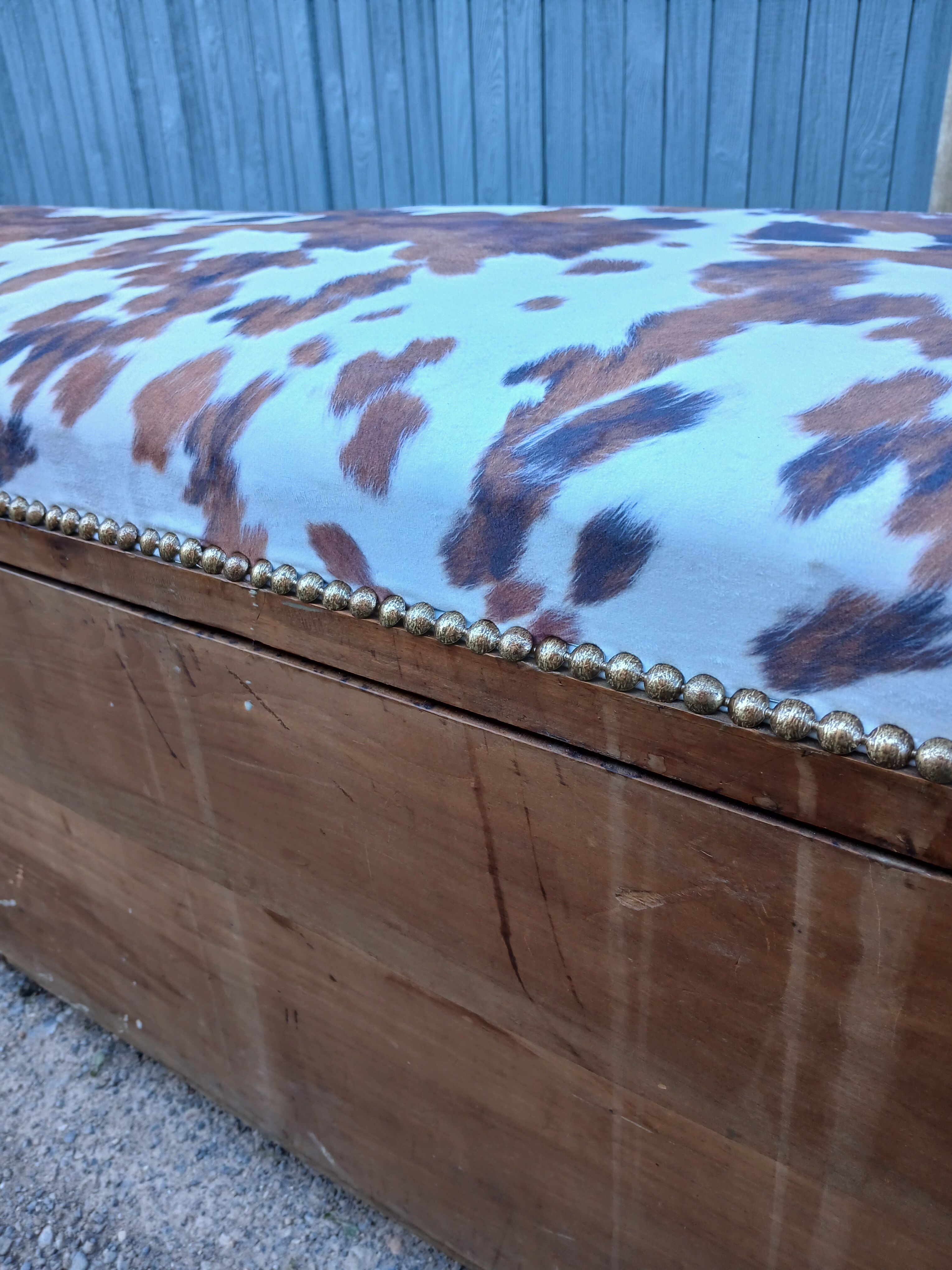 Revisited antique wooden chest