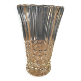 Glass vase crystal molded diamond point dp 012309