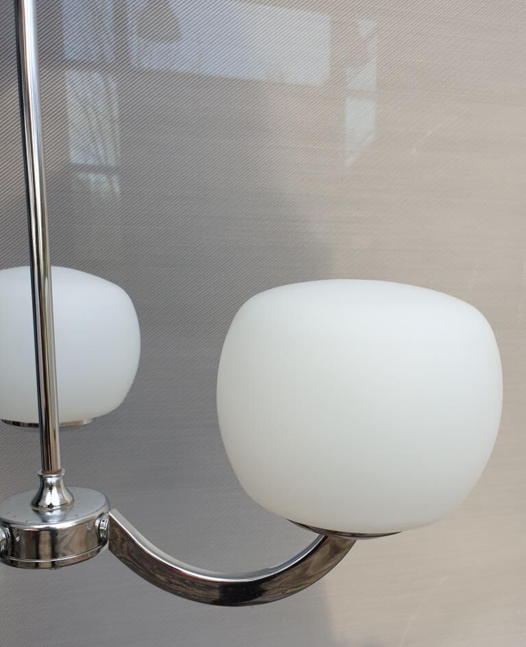 Sputnik 1970 triplet globes opal glass