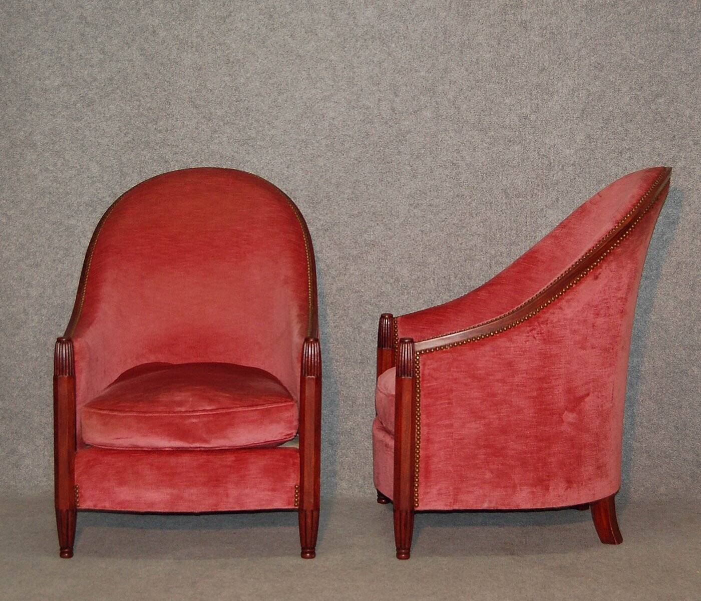 Pair of Art Deco Armchairs by René Joubert & Philippe Petit for DIM,